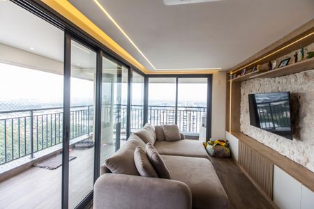 Sala  de apartamento à venda com 1 quarto, 120m² em Centro Comercial Jubran, Barueri