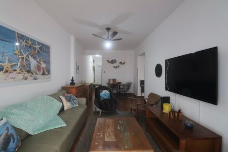 Sala de apartamento para alugar com 1 quarto, 65m² em Tortuga, Guarujá