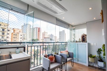 Varanda da Sala de apartamento à venda com 3 quartos, 83m² em Vila Assunção, Santo André
