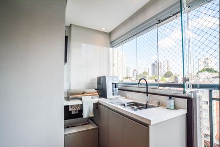 Varanda da Sala de apartamento à venda com 3 quartos, 83m² em Vila Assunção, Santo André