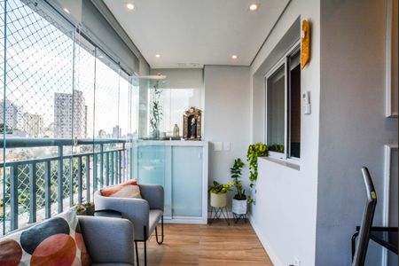 Varanda da Sala de apartamento à venda com 3 quartos, 83m² em Vila Assunção, Santo André
