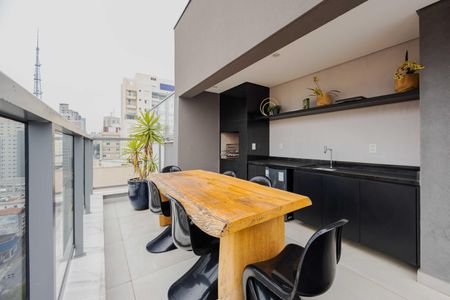 Studio à venda com 29m², 1 quarto e 1 vagaChurrasqueira