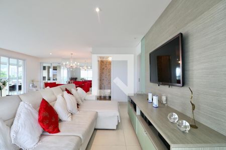 Sala de apartamento para alugar com 3 quartos, 160m² em Jardim Belmar, Guarujá