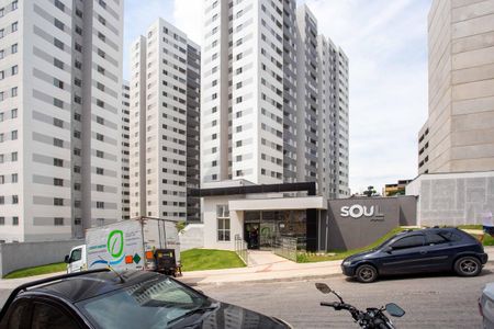 Apartamento para alugar com 58m², 2 quartos e 1 vagaFachada e portaria