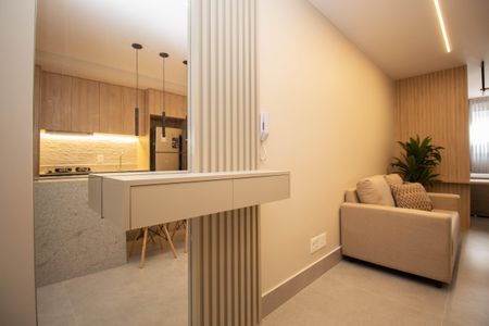 Studio para alugar com 34m², 1 quarto e 1 vagaHall