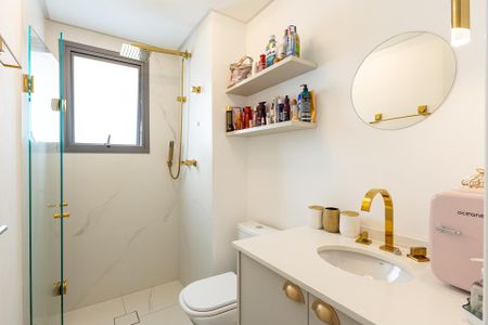 Banheiro da Suíte de apartamento à venda com 3 quartos, 77m² em Indianópolis, São Paulo