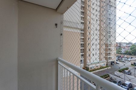 Varanda da sala  de apartamento à venda com 2 quartos, 50m² em Piraporinha, Diadema