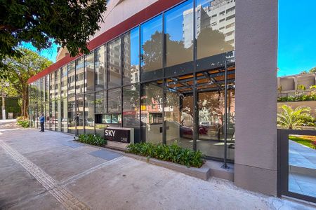 Studio à venda com 29m², 1 quarto e 1 vagafachada do predio