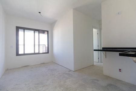 Sala e cozinha de apartamento à venda com 2 quartos, 41m² em Vila Guilhermina, São Paulo