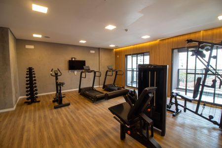 Studio para alugar com 26m², 1 quarto e sem vaga Studio para alugar com 26m², 1 quarto e sem vagaÁrea comum - Academia