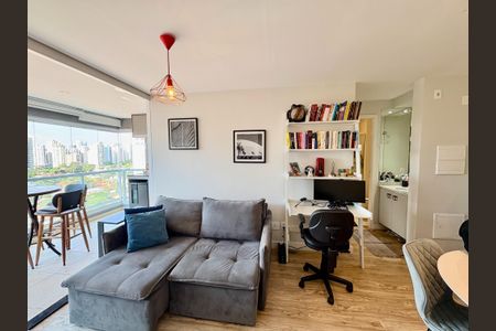 Sala de apartamento para alugar com 1 quarto, 45m² em Brooklin, São Paulo