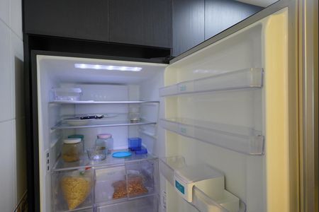 Apartamento à venda com 43m², 1 quarto e sem vagaCozinha geladeira 