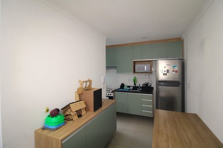 Sala / Cozinha de apartamento para alugar com 1 quarto, 37m² em Chora Menino, São Paulo