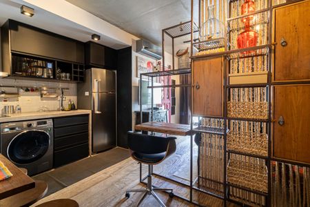 Studio para alugar com 35m², 1 quarto e 2 vagas Studio para alugar com 35m², 1 quarto e 2 vagasCozinha