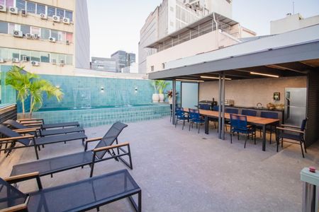 Studio para alugar com 35m², 1 quarto e sem vagaPiscina