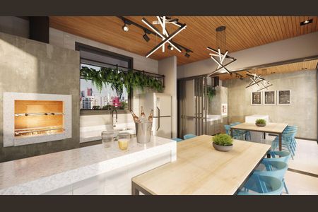 Apartamento para alugar com 55m², 2 quartos e 1 vagaÁrea gourmet