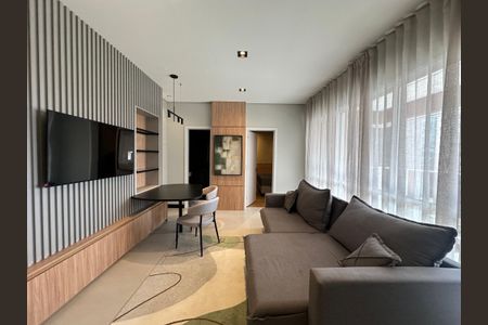 Sala de apartamento para alugar com 1 quarto, 55m² em Alphaville, Barueri