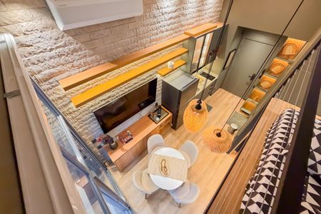 Studio à venda com 42m², 1 quarto e sem vaga Studio à venda com 42m², 1 quarto e sem vagaMezanino - Sala