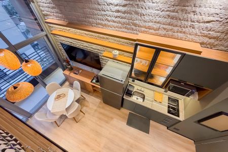 Studio à venda com 42m², 1 quarto e sem vaga Studio à venda com 42m², 1 quarto e sem vagaMezanino - Sala