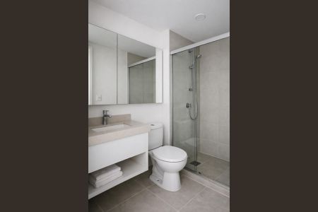 Banheiro de apartamento à venda com 1 quarto, 24m² em Indianópolis, São Paulo