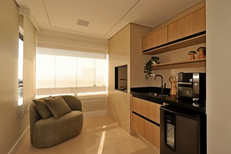 Varanda Gourmet de apartamento à venda com 3 quartos, 113m² em Vila Bastos, Santo André