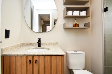 Studio para alugar com 28m², 1 quarto e sem vaga Studio para alugar com 28m², 1 quarto e sem vagabanheiro suite