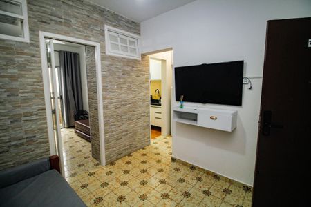 Sala de apartamento para alugar com 1 quarto, 35m² em Aviação, Praia Grande