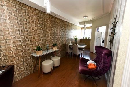 Sala de apartamento à venda com 3 quartos, 65m² em Bairro da Glória, Contagem