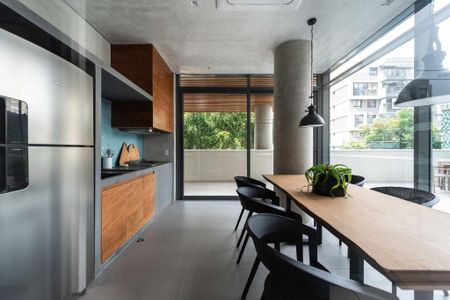 Studio para alugar com 32m², 1 quarto e 1 vagaÁrea Gourmet