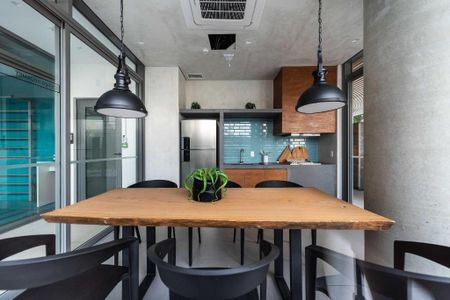 Studio para alugar com 32m², 1 quarto e 1 vagaÁrea Gourmet