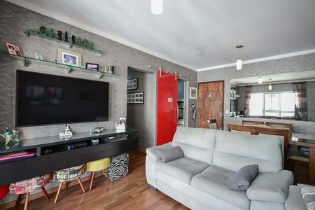 Sala de apartamento à venda com 2 quartos, 58m² em Parque Taboao, Taboão da Serra