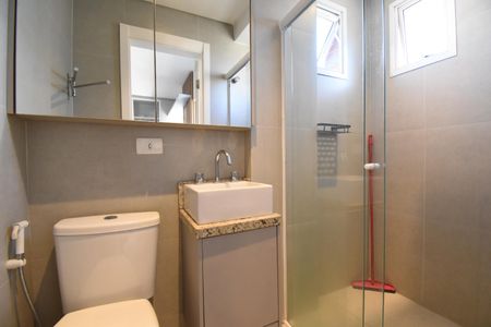 Studio para alugar com 27m², 1 quarto e sem vagaBanheiro do Studio