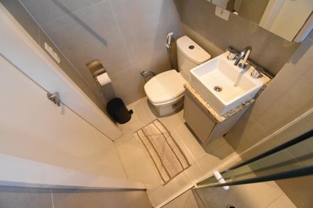 Studio para alugar com 27m², 1 quarto e sem vagaBanheiro do Studio