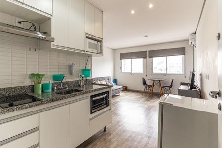 Cozinha de kitnet/studio para alugar com 1 quarto, 29m² em Centro Histórico de São Paulo, São Paulo
