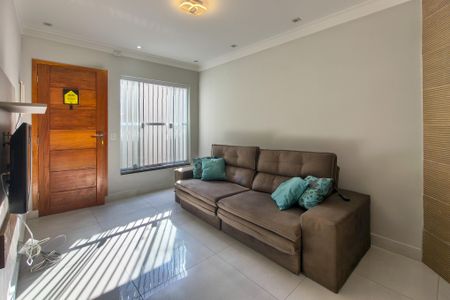 Sala de casa de condomínio para alugar com 2 quartos, 180m² em Boqueirão, Praia Grande