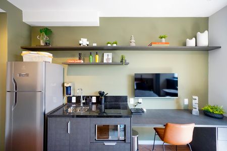 Cozinha de apartamento para alugar com 1 quarto, 24m² em Tatuapé, São Paulo