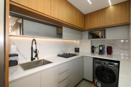 Cozinha e Área de Serviço de apartamento à venda com 2 quartos, 40m² em Vila Palmares, São Caetano do Sul
