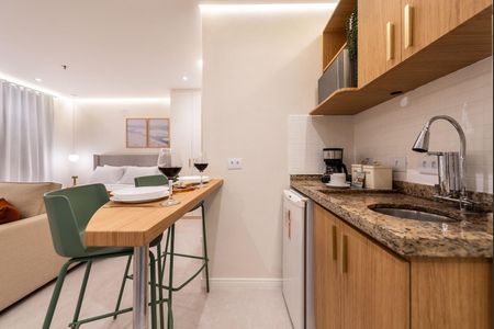 Studio para alugar com 27m², 1 quarto e 1 vaga Studio para alugar com 27m², 1 quarto e 1 vagaCozinha