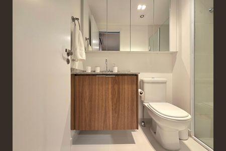 Apartamento para alugar com 25m², 1 quarto e sem vaga Apartamento para alugar com 25m², 1 quarto e sem vagaBanheiro da Suíte