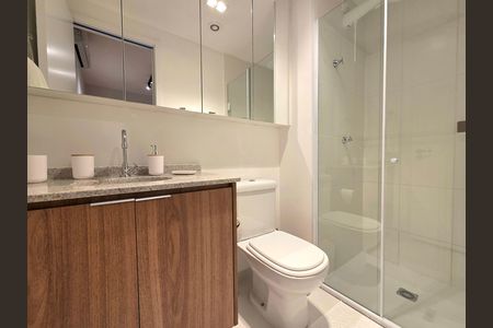 Apartamento para alugar com 25m², 1 quarto e sem vaga Apartamento para alugar com 25m², 1 quarto e sem vagaBanheiro da Suíte