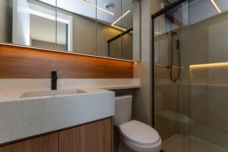 Apartamento para alugar com 33m², 1 quarto e sem vagaBanheiro do quarto 1 Suíte