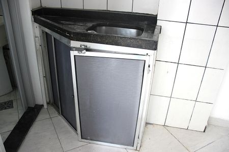 Cozinha de kitnet/studio para alugar com 1 quarto, 26m² em Bela Vista, São Paulo