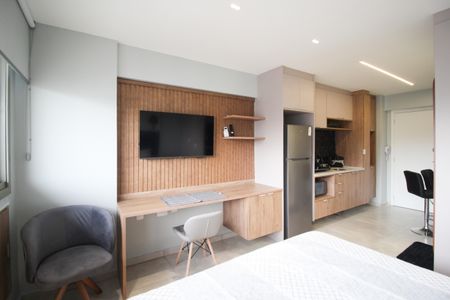 Suíte  de kitnet/studio para alugar com 1 quarto, 28m² em Indianópolis, São Paulo