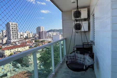 Varanda da Sala de apartamento para alugar com 2 quartos, 52m² em Vila Matias, Santos