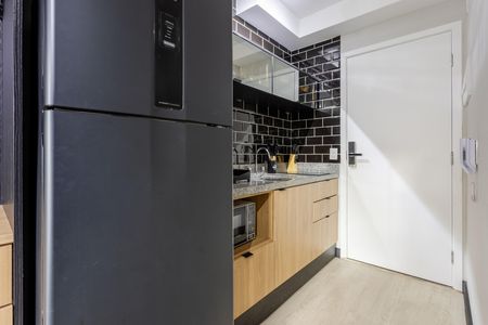 Cozinha de apartamento à venda com 1 quarto, 22m² em Barra Funda, São Paulo