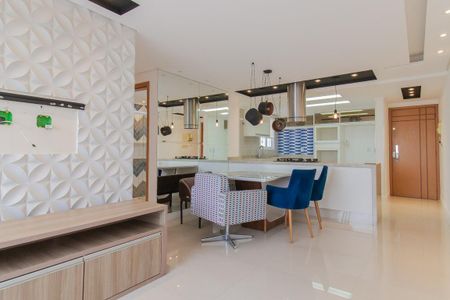 Sala/Sala de jantar de apartamento para alugar com 3 quartos, 113m² em Vila Assis Brasil, Mauá