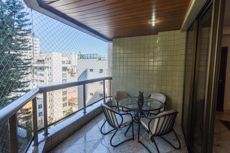 Varanda na Sala 1 de apartamento à venda com 4 quartos, 200m² em Carmo, Belo Horizonte