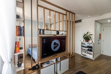 Sala  de apartamento à venda com 1 quarto, 33m² em Alphaville Industrial, Barueri