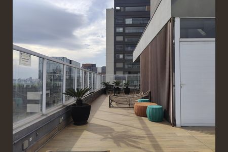 Área externa de apartamento para alugar com 1 quarto, 40m² em Indianópolis, São Paulo