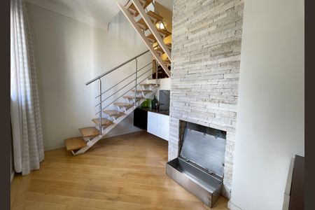 Apartamento à venda com 136m², 3 quartos e 2 vagas Apartamento à venda com 136m², 3 quartos e 2 vagasSala lareira